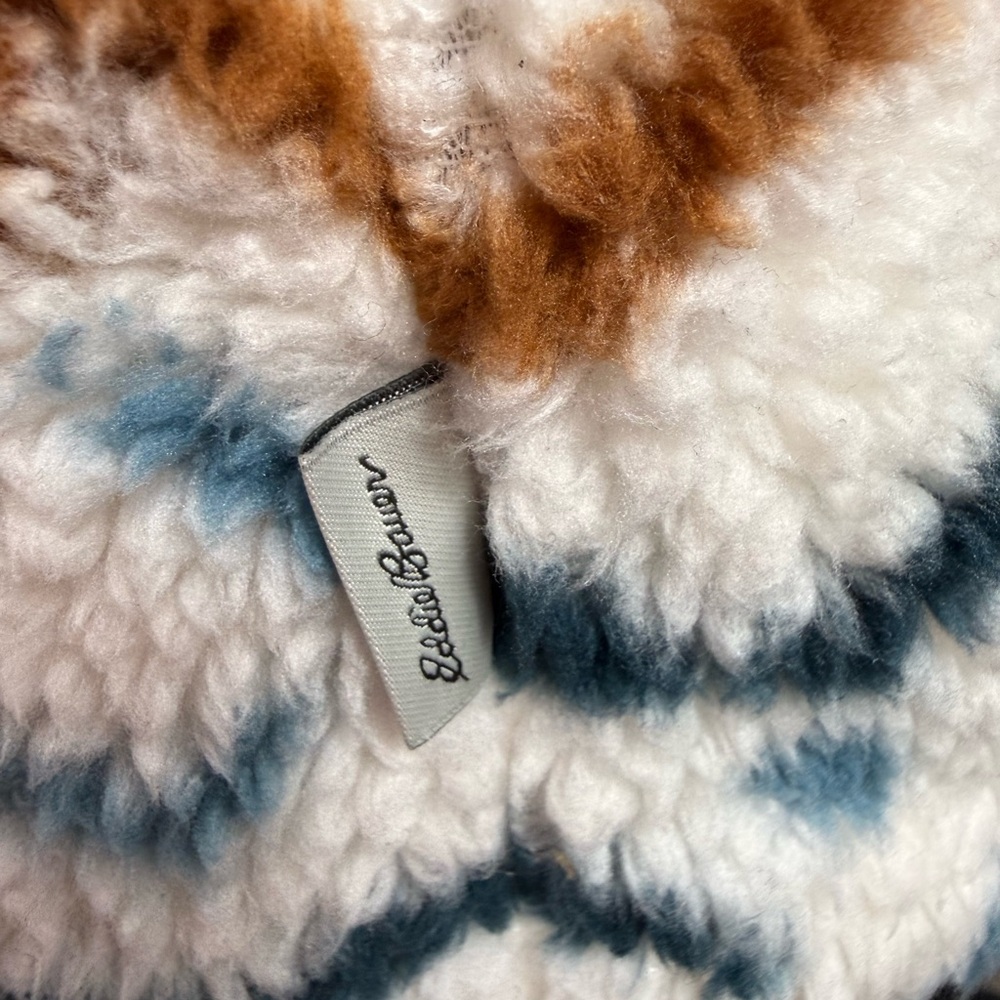 Eddie Bauer Aztec print quarter Zip Pullover fuzzy Fleece XLarge - Picture 13 of 15